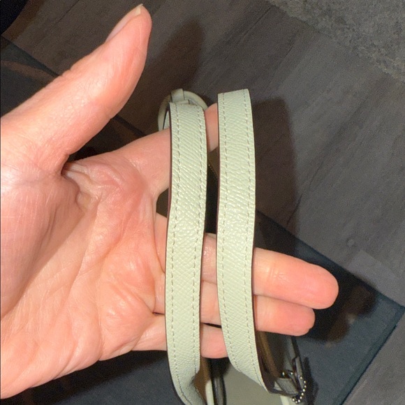 Coach City Tote Bag Sage green crossgrain leather interior pockets - Picture 11 of 15